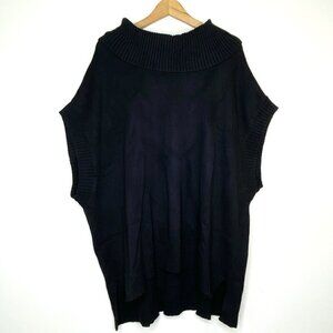 NWT Chico's Nina Black Cowl Neck Poncho Sweater Size 3 (XL) Oversize